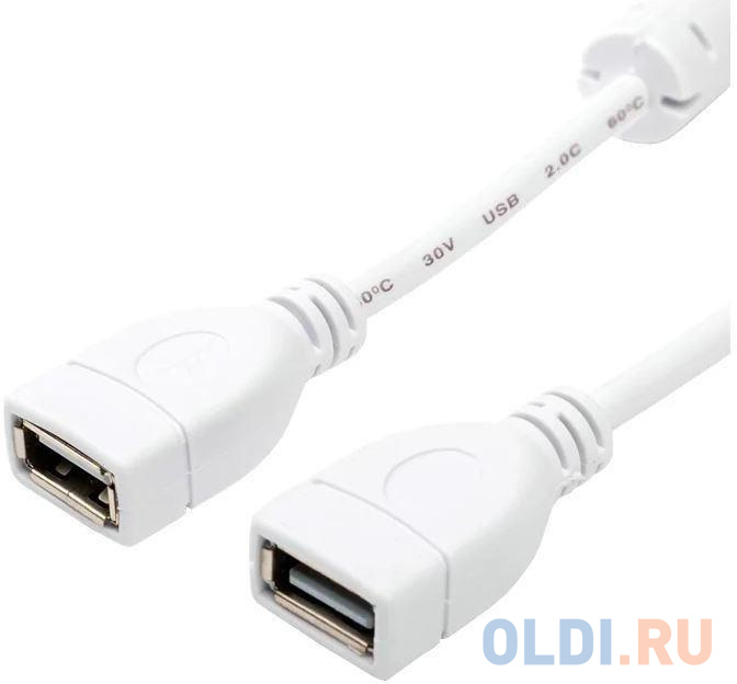 

Кабель USB 1.8 m (Af <=> Af), белый