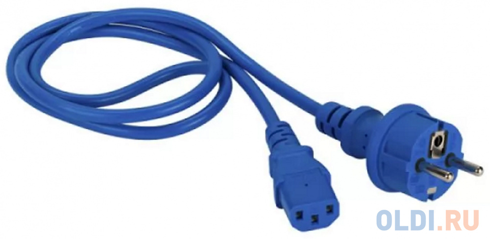 

Шнур питания C13-Schuko прямая, 3х0.75, 220В, 10А, синий, 5 метров