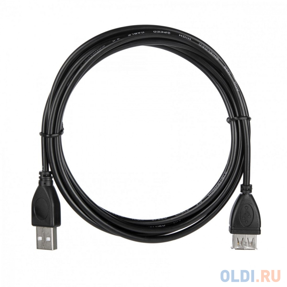 Кабель ACD-U2AAF-20L [ACD-U2AAF-20L] USB 2.0, A male - A feмale, ТТХ: (7/0.12BC+PE)*1P+(7/0.12BC+PE)*2C+7/0.12BC+AL+PVC OD4.0, Черный, 2м (742057)