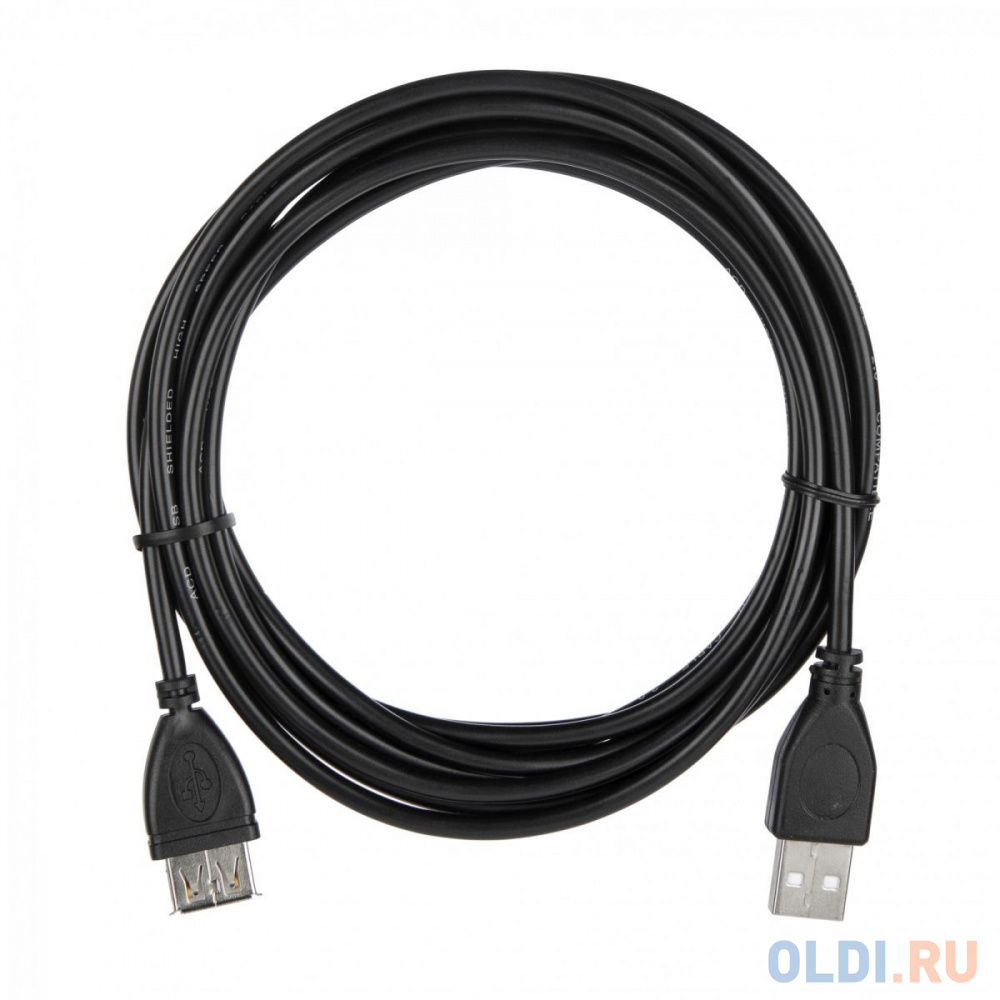 Кабель ACD-U2AAF-30L [ACD-U2AAF-30L] USB 2.0, A male - A feмale, ТТХ: (7/0.12BC+PE)*1P+(7/0.12BC+PE)*2C+7/0.12BC+AL+PVC OD4.0, Черный, 3м  (742064)