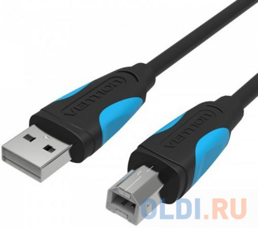 Кабель USB 2.0 AM-BM 3.0м Vention VAS-A16-B300 черный vention usb c to usb c 3 1 cable 1m cotton braided gray