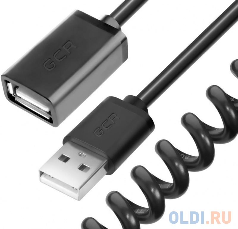 

Greenconnect Удлинитель 1.0m USB 2.0, AM/AF витой, черный, 28/28 AWG, экран, Premium, GCR-50522