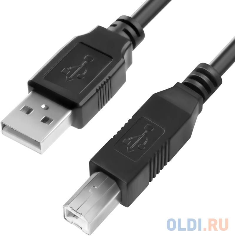 

Кабель 1.8m USB 2.0, AM/BM, черный