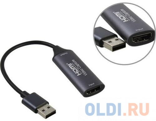 ORIENT C703HVC, Адаптер HDMI -&gt; USB2.0, устройство видеозахвата со звуком 1920x1080@30Hz, поддержка Windows/MacOS/Android, не требуется внешнее пит - C703HVC