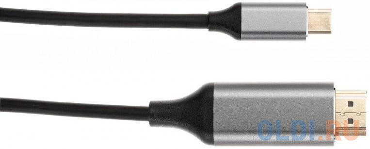 Кабель USB 3.1 Type-Cm --> HDMI A(m) 4K@60Hz,1.8m,Alum,iOpen(Aopen/Qust) <ACU423MC-1.8M> фото