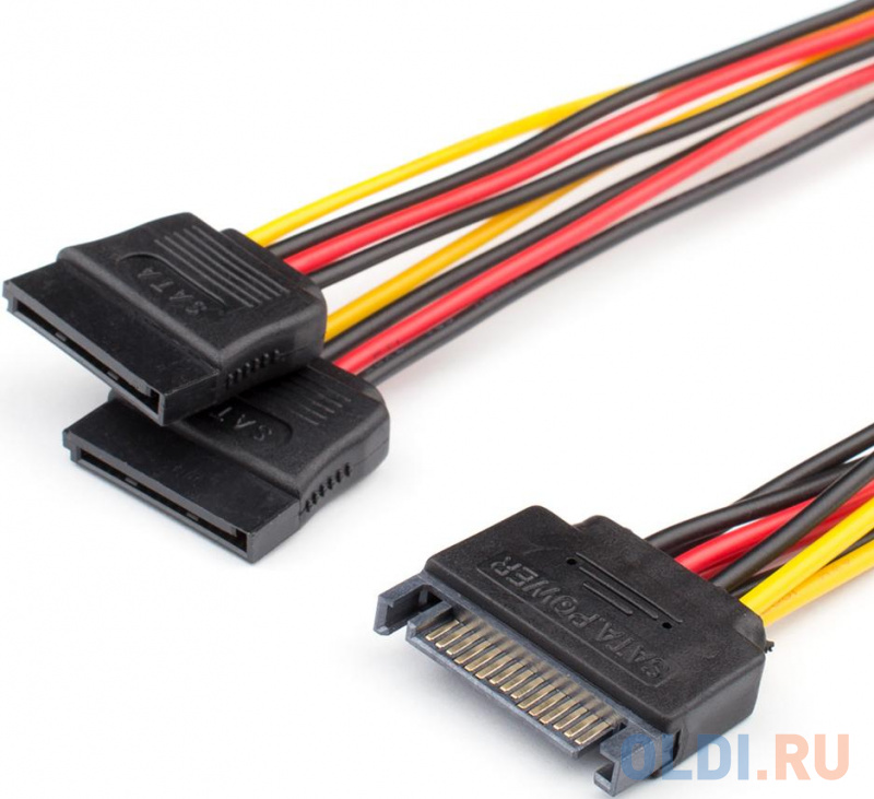 Кабель Sata power <=> 2 x Sata power 0.2 м (медный) фото