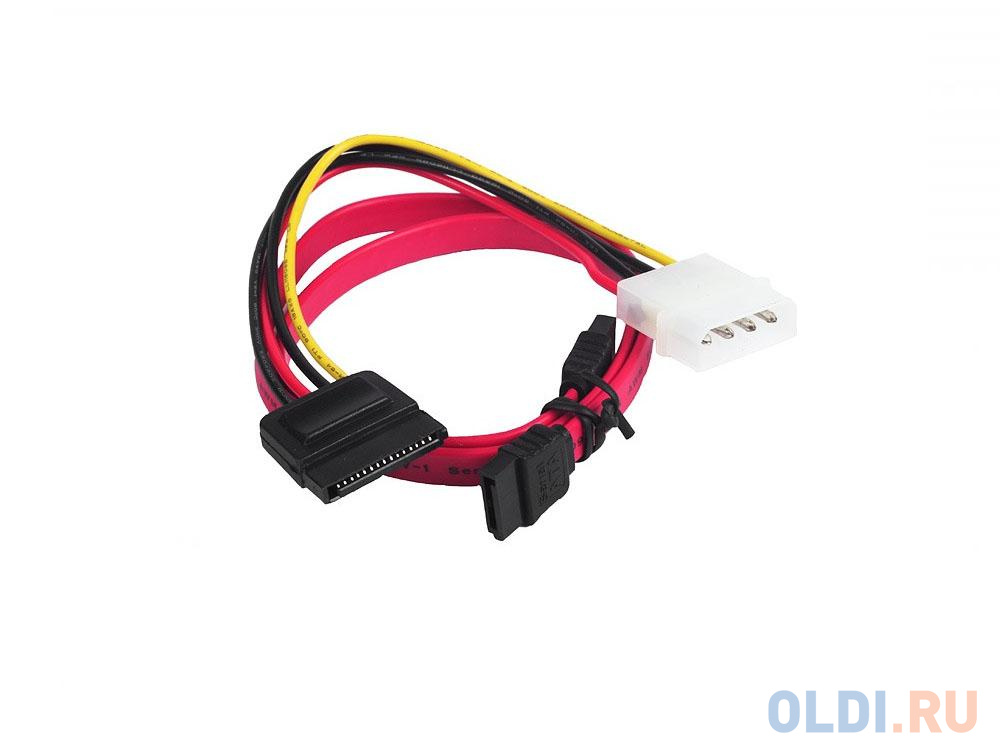 Комплект кабелей интерфейсный 7pin/7pin 48см + кабель питания 4pin/15pin 15см Gembird CC-SATA комплект кабелей питания