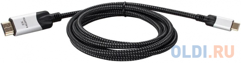 Кабель-адаптер USB 3.1 Type-Cm --> HDMI A(m) 8K@30Hz, 1.8m ,Alumi Shell,VCOM <CU423MCV-1.8M> фото