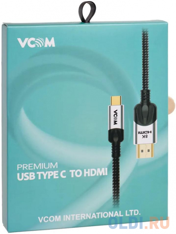 Кабель-адаптер USB 3.1 Type-Cm --> HDMI A(m) 8K@30Hz, 1.8m ,Alumi Shell,VCOM <CU423MCV-1.8M> фото