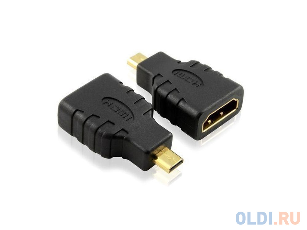Переходник HDMI(f)- microHDMI(m) Greenconnect поворотные коннекторы GC-CVM401 - фото 1