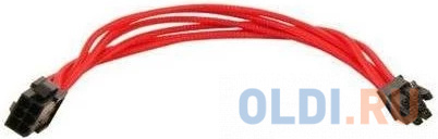 Удлинитель GELID 6-pin PCI-E, 30см, индивидуальная оплетка, красный - CA-6P-04