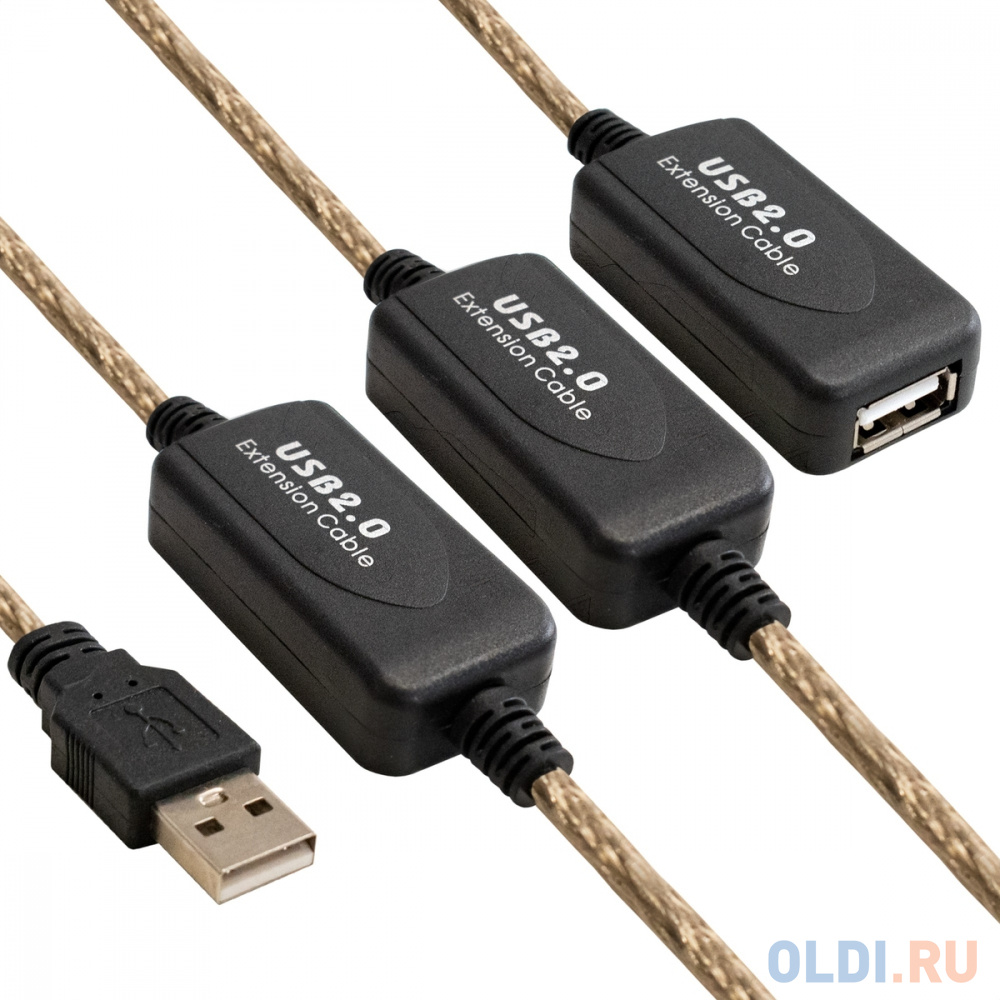 Удлинитель активный USB2.0-repeater ExeGate EX-UAE-AMAF-25.0 (Am/Af, 25м) Вид№2