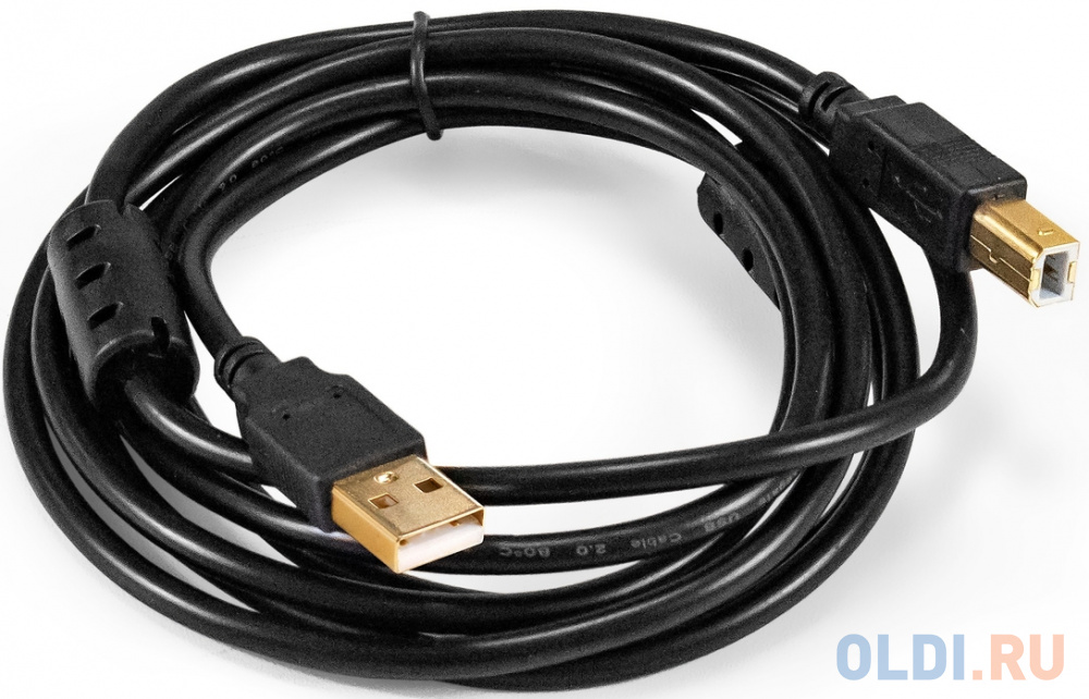 Кабель USB 2.0 ExeGate EX-CCF-USB2-AMBM-2.0 (Am/Bm, 2,0м, 2 фильтра)