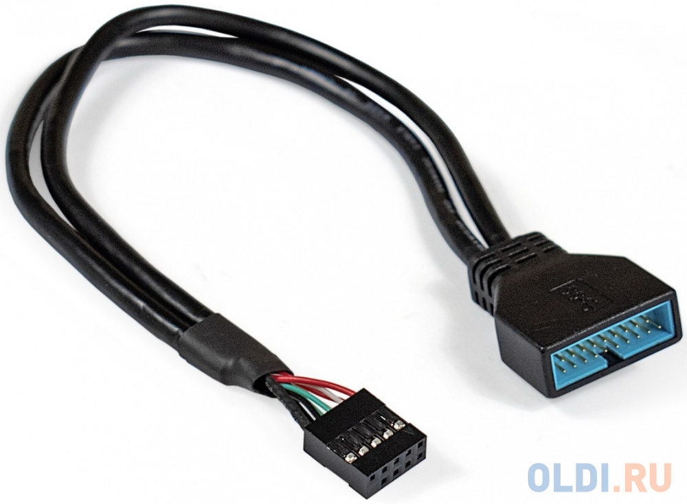 Кабель-переходник USB 2.0-USB 3.0 ExeGate EX-CC-U3U2-0.3 (9pin (F)/19pin (M), 0, 3м)