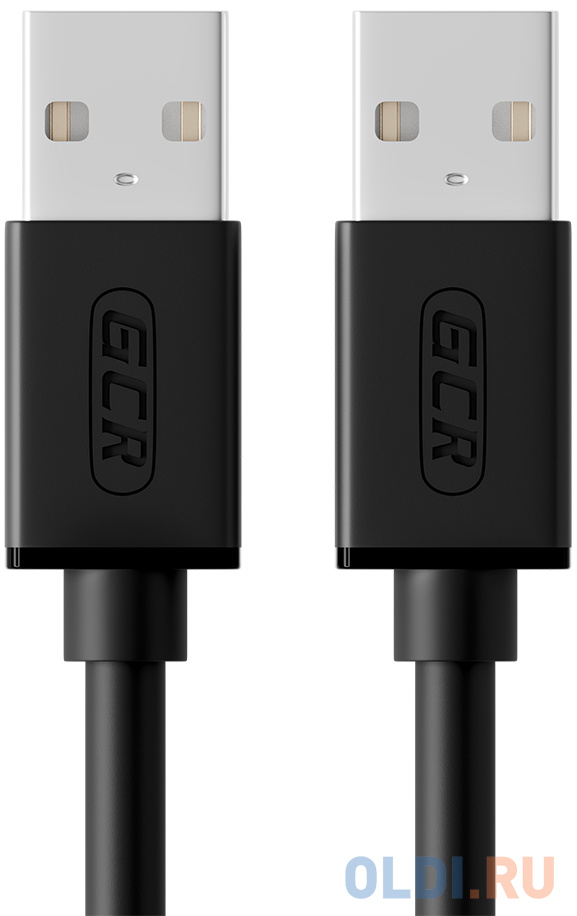 GCR Кабель 0.75m USB 2.0, AM/AM, черный, 28/28 AWG, экран, армированный, морозостойкий, GCR-UM2M-BB2S-0.75m Вид№2