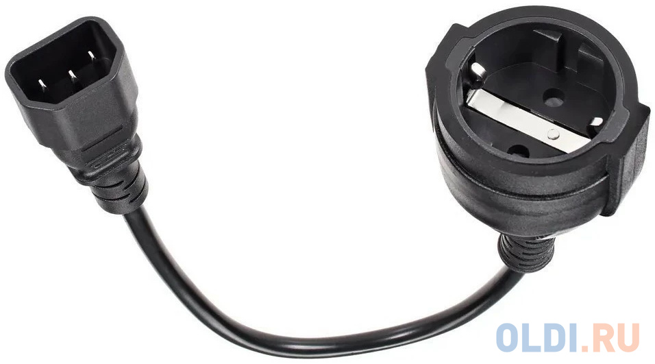 

Telecom TE002-CU0.75-0.15M Кабель-переходник UPS -> розетка (IE-320 C14 to Type-F) 3Gx0,75mm2 медь 0.15m