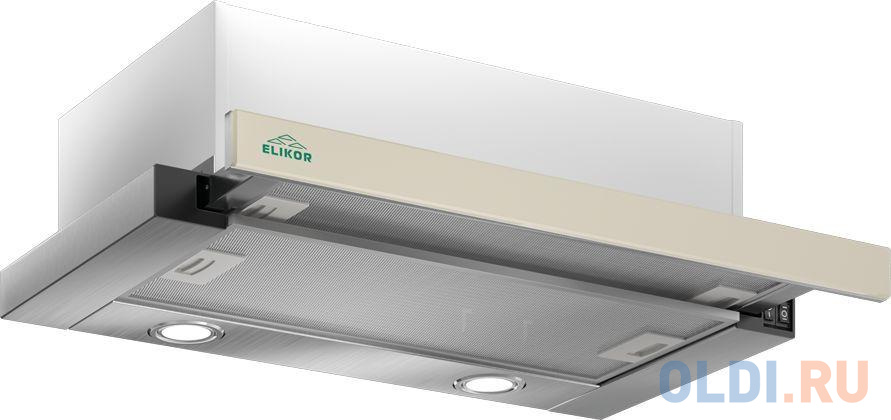 Вытяжка встраиваемая ELIKOR Интегра Glass 45Н-400-В2Д нерж/бежевое стекло