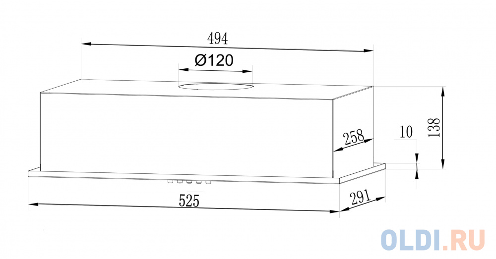 Вытяжка встраиваемая LEX GS Bloc LIGHT 600 INOX нержавеющая сталь CHTI000328 Вид№6