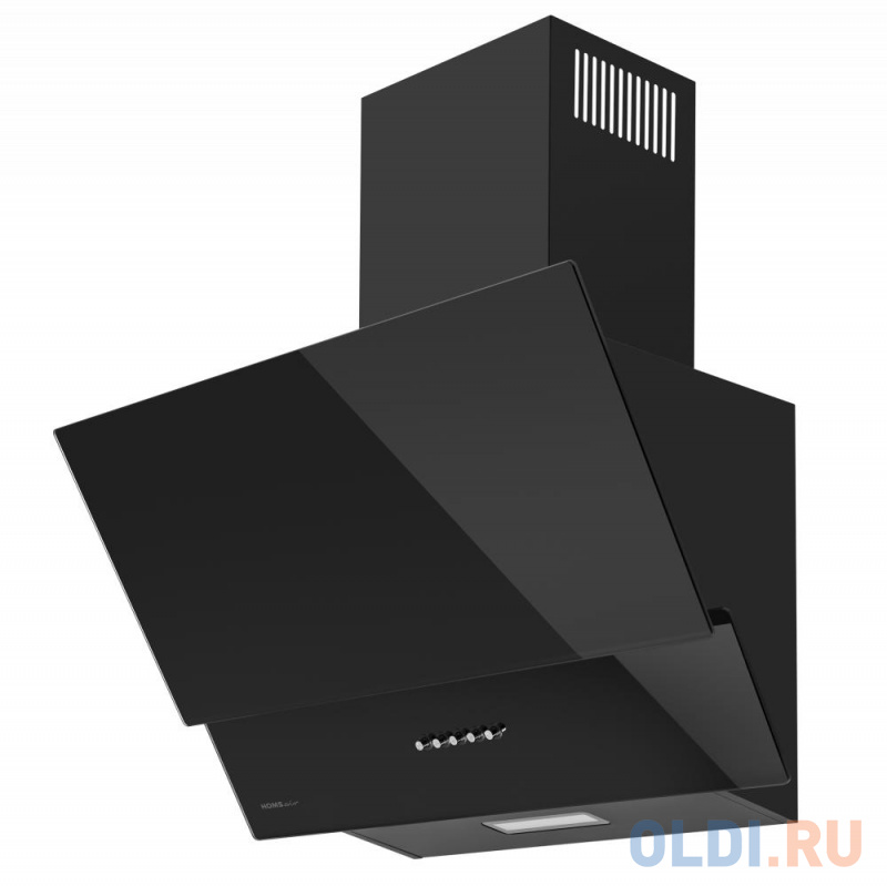 

ВЫТЯЖКА HOMSAir Saturn Push 60 Glass Black/ наклонная, подвесная, кнопочное управление, 3 скорости, 650 м3/ч,до 25 м2, 47 Дб, угольный фильтр CF150 -