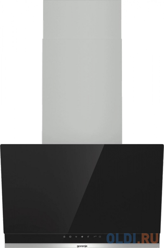 Вытяжка наклонная Gorenje WHI649X21P черный/нержавеющая сталь вытяжка встраиваемая elikor glass 45н 400 в2д нержавеющая сталь черное стекло