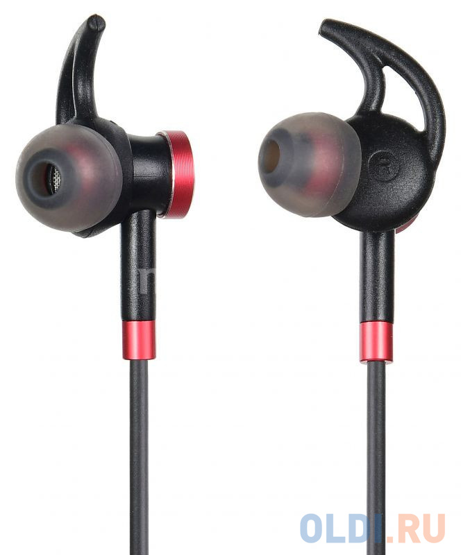 

Гарнитура вкладыши Digma BT-04 черный/красный беспроводные bluetooth (в ушной раковине)