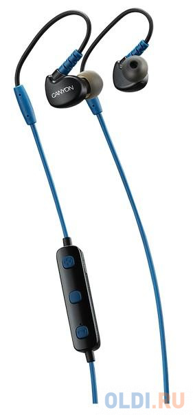 

Bluetooth спортивные наушники с микрофоном, длина кабеля 0,3 м, синий