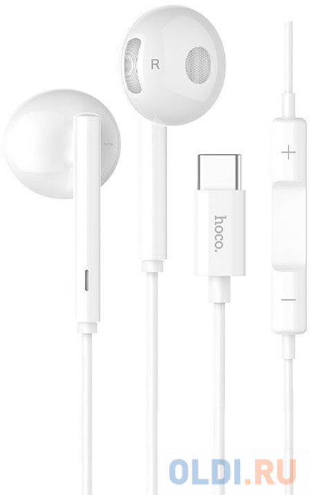 Гарнитура HOCO L10 Acoustic Type-C Wired Earphones With Mic (белая) Вид№7