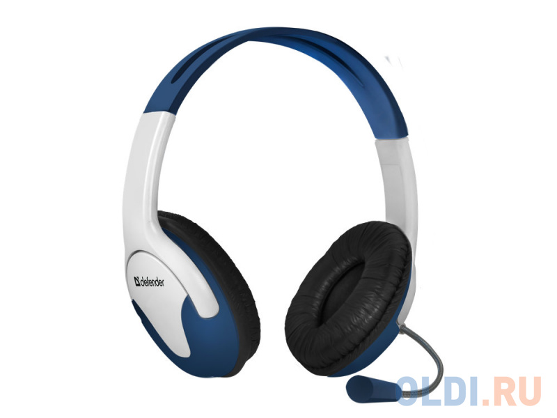 

Гарнитура Defender Bravo 116 белый+синий 1,8 м кабель