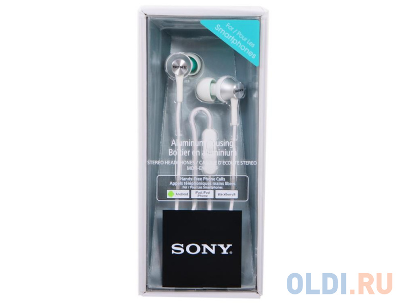 

Гарнитура SONY MDR-EX450APW вкладыши, цвет белый