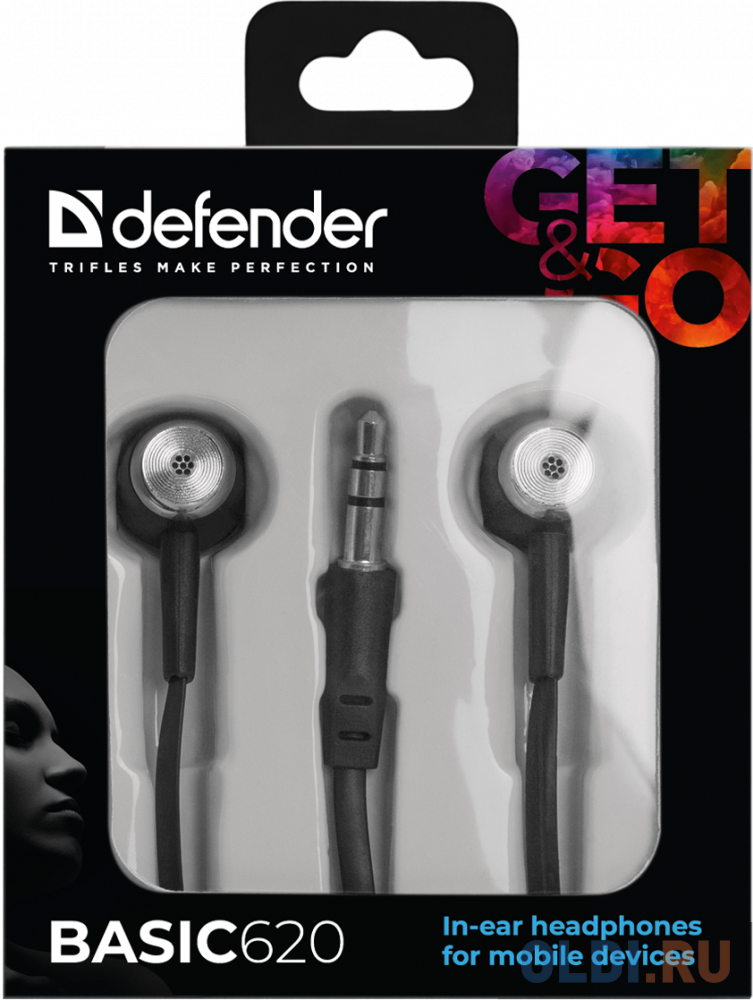 Наушники Defender Basic-620 Black кабель 1,1 м фото