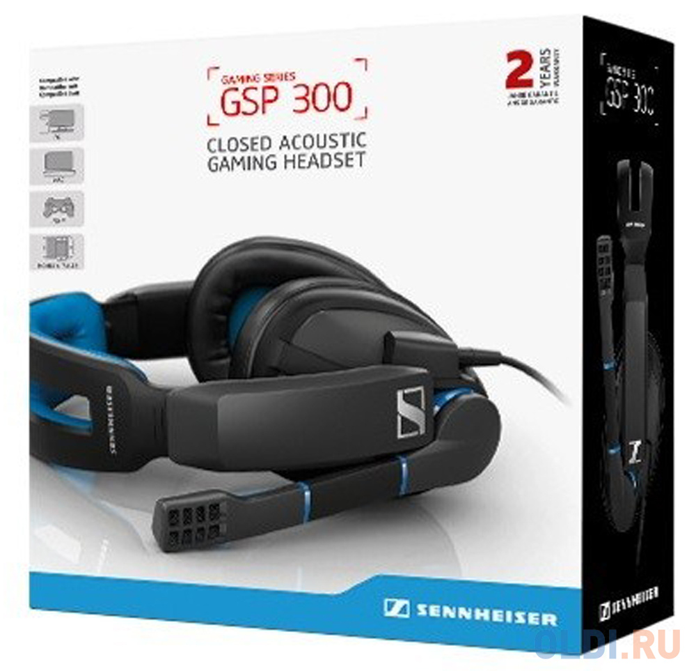 Гарнитура Sennheiser GSP 300 черный (игровая,mini jack 3.5 mm,2,5м) Гарнитура Sennheiser GSP 300 черный (игровая,mini jack 3.5 mm,2,5м) фото