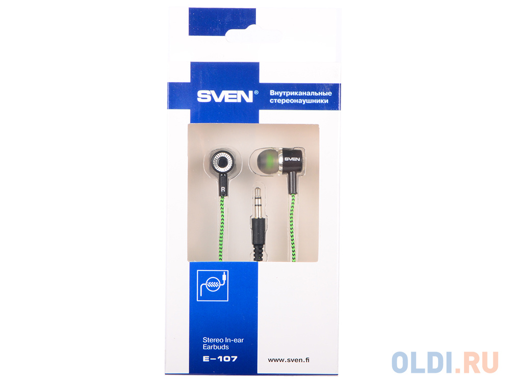 Наушники SVEN E-107 черный зеленый jbl headphone наушники tour one m2 gold