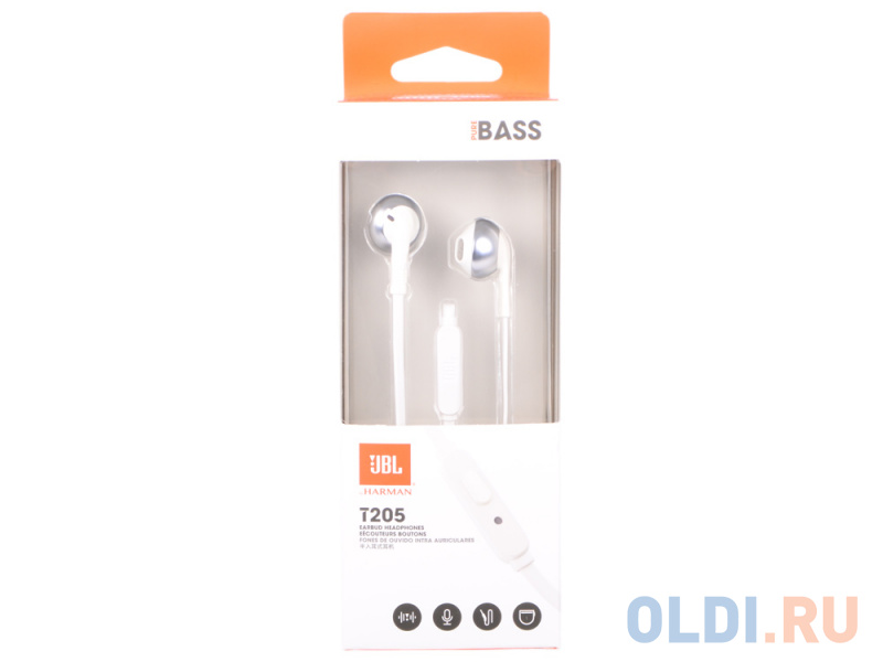 Гарнитура JBL T205 Chrom фото
