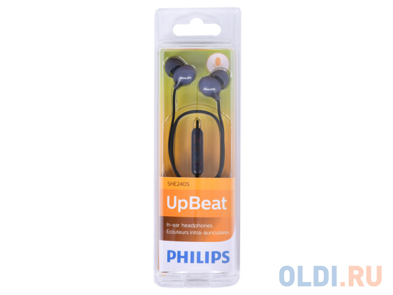 

Гарнитура Philips SHE2405BK/00 черный (вставные, 3,5 мм, микрофон