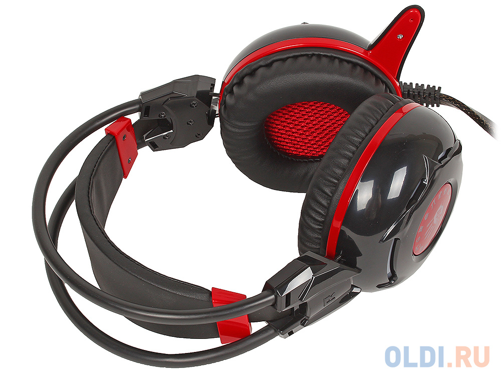 Гарнитура  A4Tech Bloody G300 черный/красный (2.2м) фото