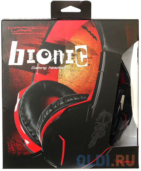 Игровая гарнитура проводная QUMO Bionic GHS0002 (21700) черный красный - фото 4