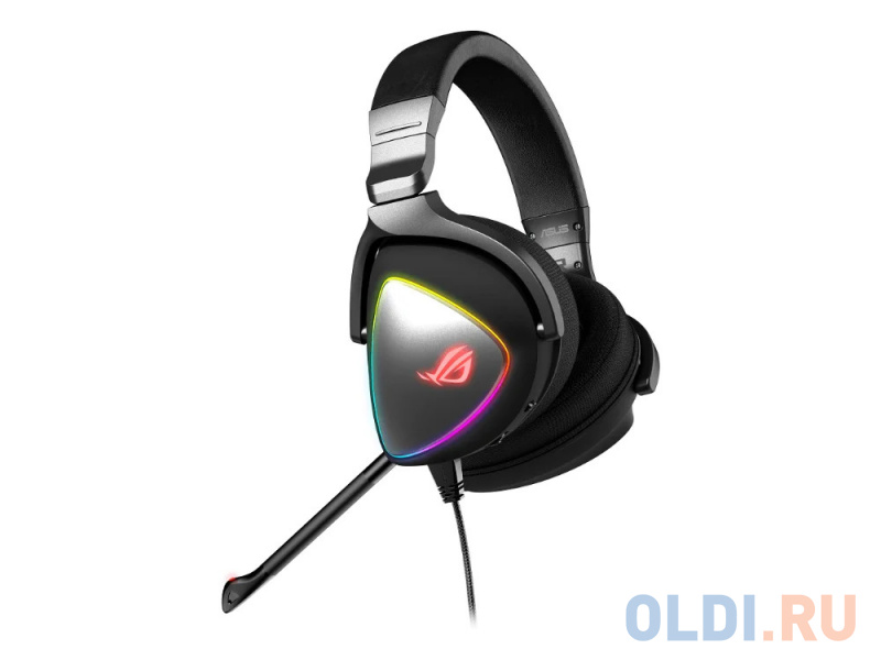 Игровая гарнитура ASUS ROG Delta черные (USB Type-C + A, RGB подсветка, 50 мм неодимовые магниты, 32 Ом, 20 ~ 20000 Гц, микрофон, 90YH00Z1-B2UA00) фото