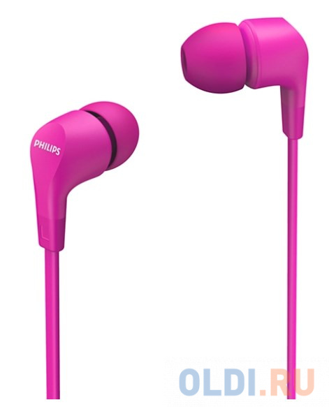 

Гарнитура вкладыши Philips TAE1105PK/00 1.2м розовый проводные в ушной раковине