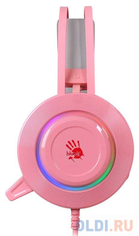 Наушники с микрофоном A4 Bloody G521 розовый 2.3м мониторные USB оголовье (G521 ( PINK )) Вид№2