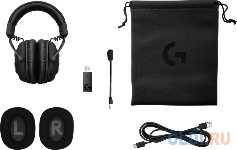 Игровая гарнитура беспроводная Logitech PRO X Wireless LIGHTSPEED Gaming Headset черный 981-000907 фото