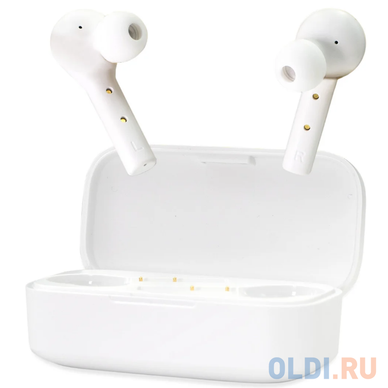 

Гарнитура вкладыши QCY T5 белый беспроводные bluetooth в ушной раковине