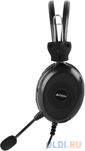 Наушники с микрофоном A4Tech HU-30 черный 2м накладные USB оголовье фото