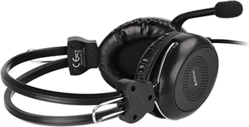 Наушники с микрофоном A4Tech HU-30 черный 2м накладные USB оголовье фото