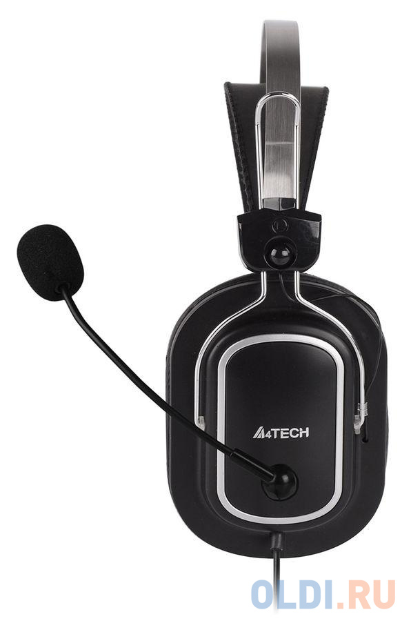 Наушники с микрофоном A4Tech HU-50 черный 2м накладные USB оголовье фото
