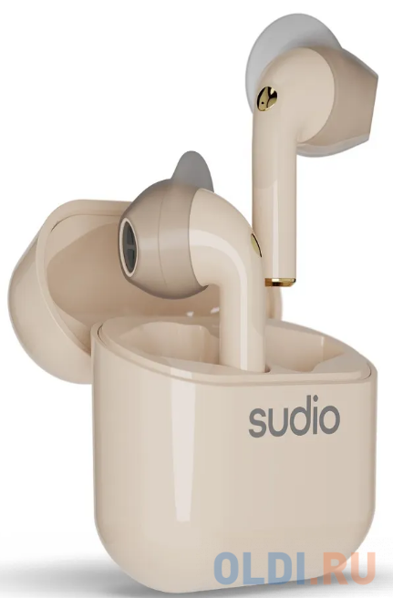 

Беспроводные наушники Sudio Nio. Цвет бежевый.
