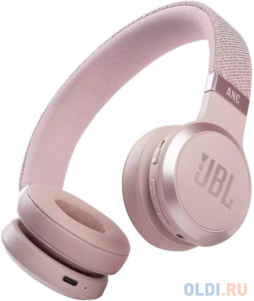 Гарнитура накладные JBL Live 460NC розовый беспроводные bluetooth оголовье (BLLIVE460NCROS)