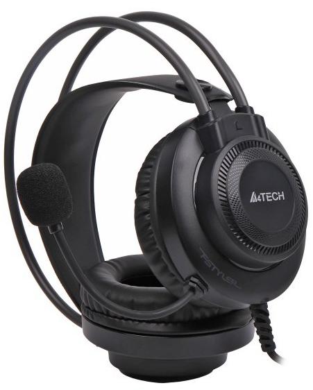 Наушники с микрофоном A4Tech Fstyler FH200U серый 2м накладные USB оголовье (FH200U GREY) фото
