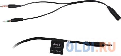 Наушники с микрофоном A4Tech Fstyler FH200i серый 1.8м накладные оголовье (FH200I GREY) - фото 2