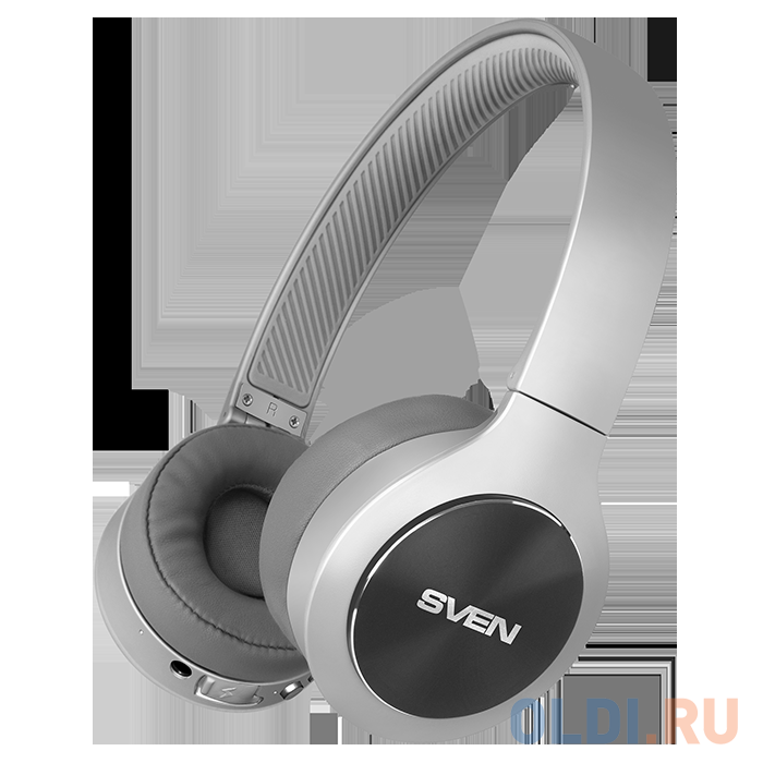 Беспроводные стереонаушники с микрофоном SVEN AP-B580MV, серый (Bluetooth) - фото 1