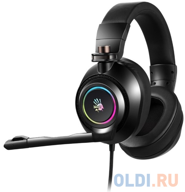 Наушники с микрофоном A4Tech Bloody G580 черный 2м мониторные USB оголовье (G580 USB /BLACK) фото